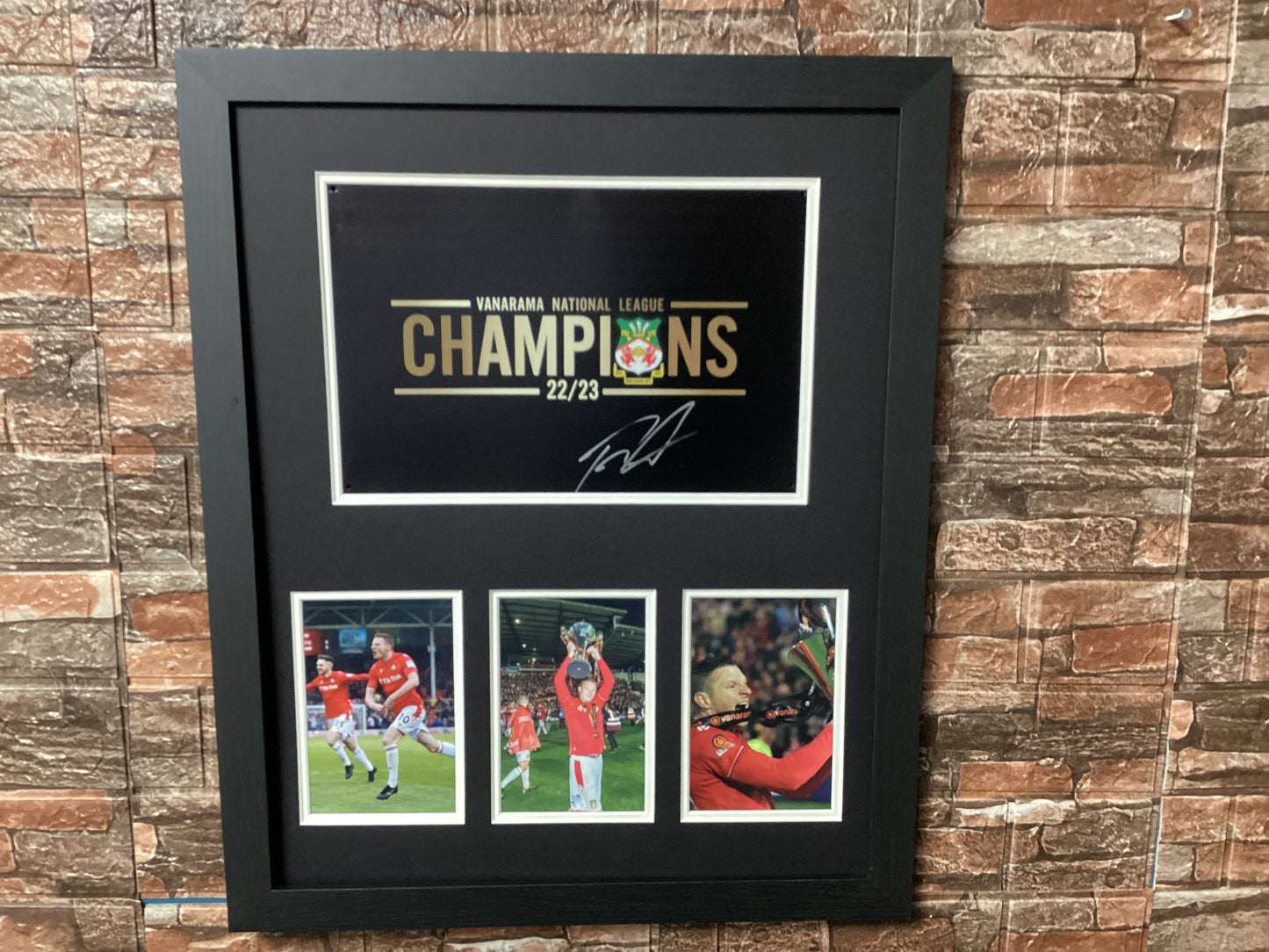 Paul Mullin Signed "Champions" Metal Street Signed Montage Mount