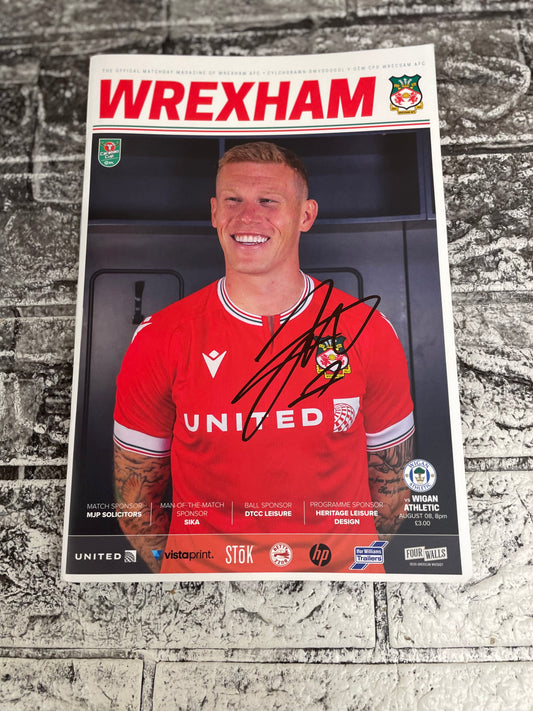 Wrexham v Wigan Athletic 2023/2024 Promotion Season Programme Signed By James McClean