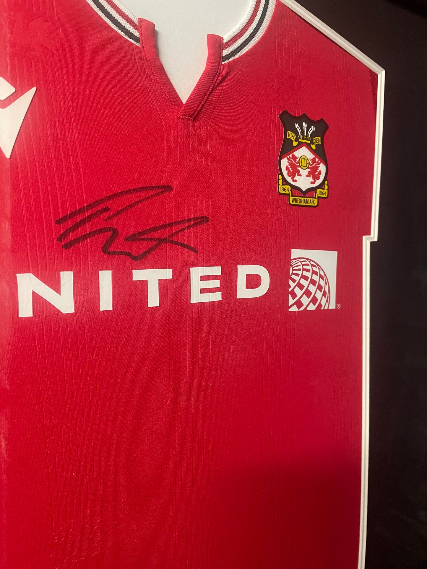 Promotion Season Framed Home Shirt Signed By Paul Mullin