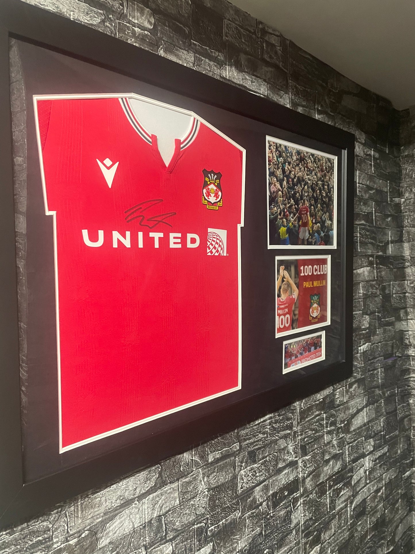 Promotion Season Framed Home Shirt Signed By Paul Mullin