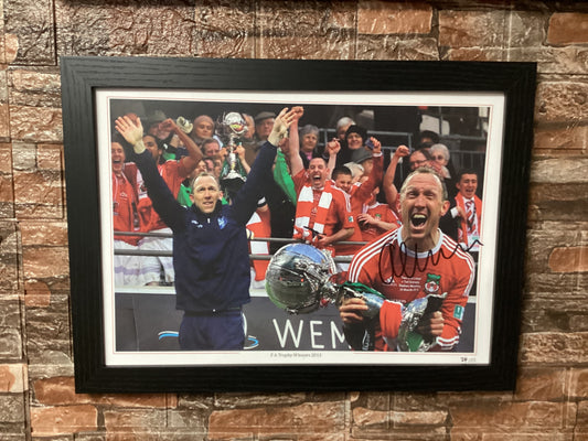 Wembley Winners 2013 FA Trophy Print Signed By Andy Morrell