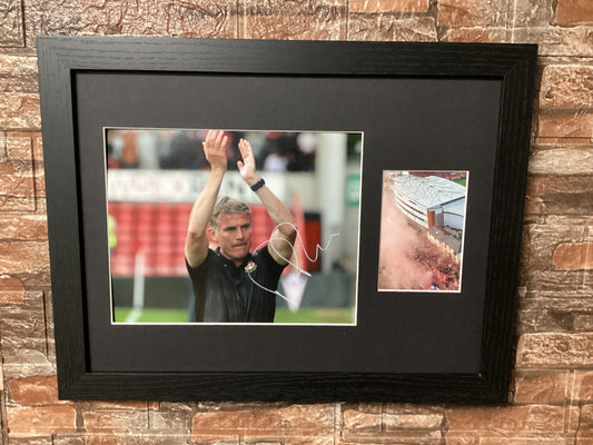 Champions A3 Montage Mount Signed By Phil Parkinson