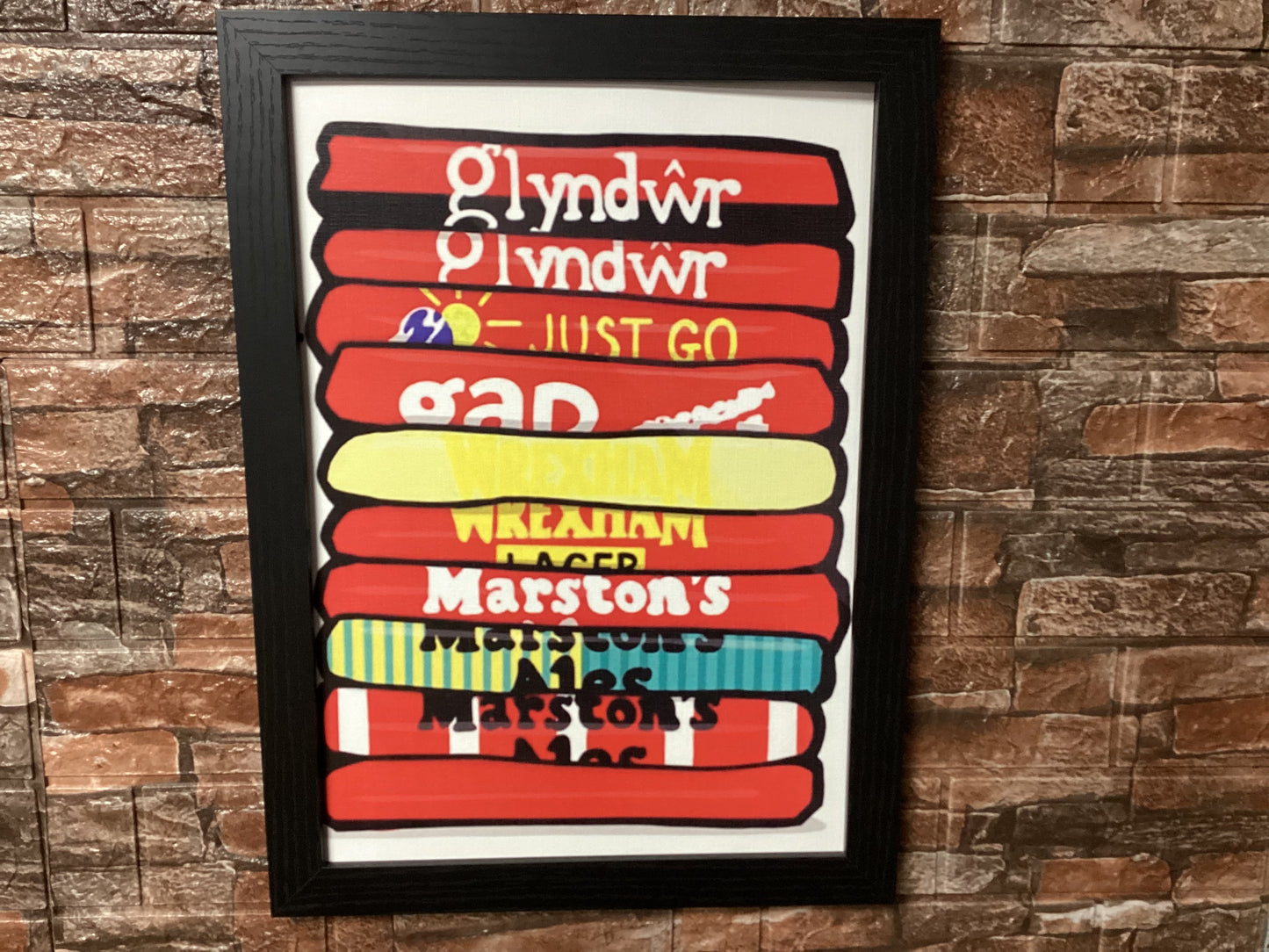 Wrexham "Shirt Stack" A3 Pop Art Poster