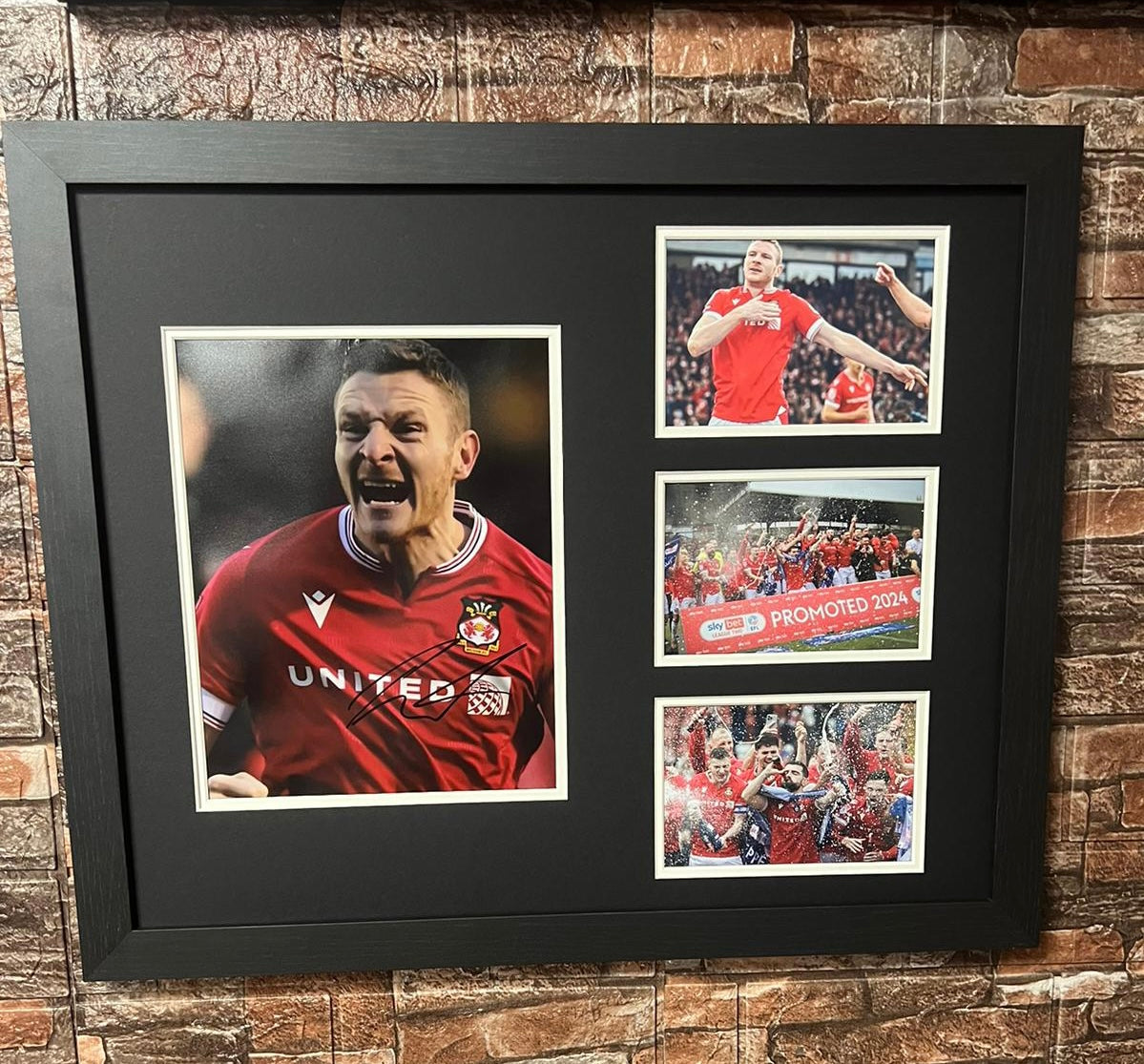 Paul Mullin 23/24 Promotion Celebration Signed  20x16 Montage