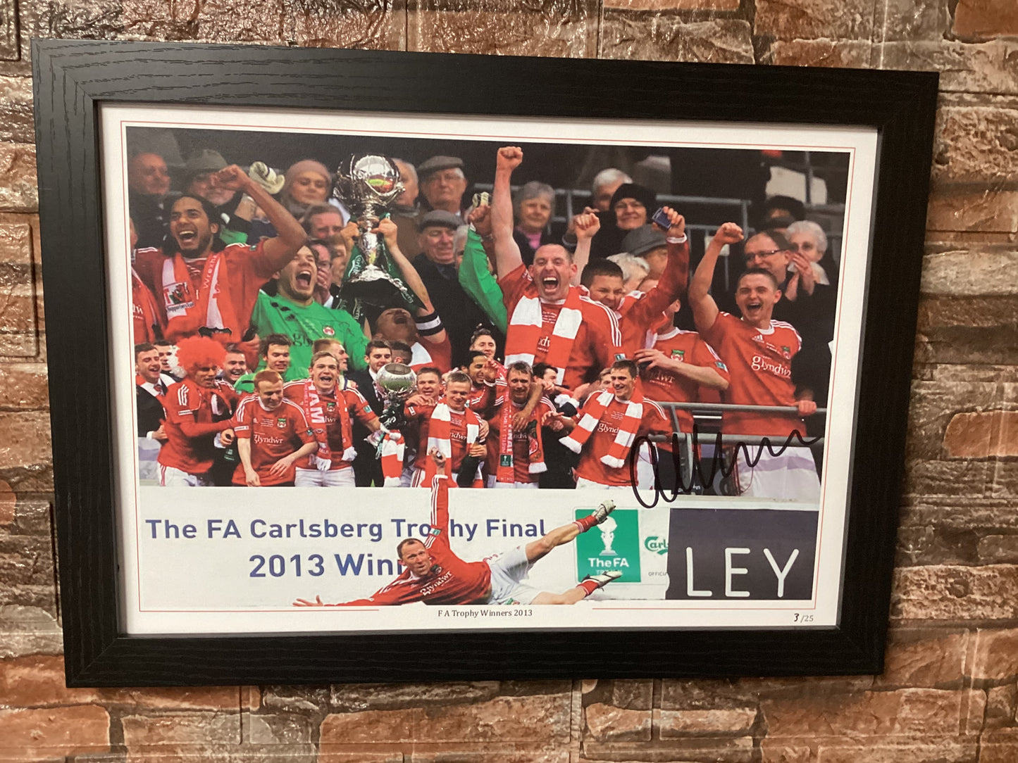 "Wembley Winners" 2013 FA Trophy Print Signed By Andy Morrell