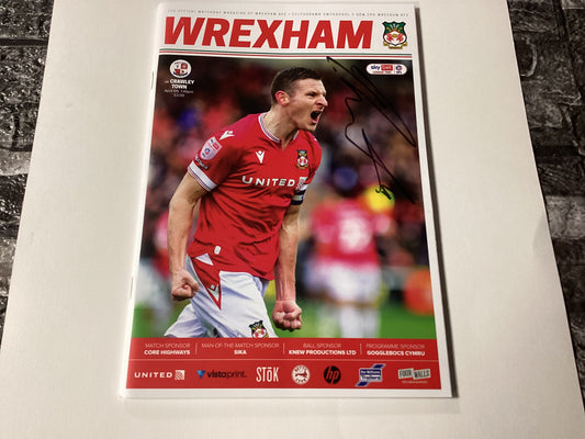 Wrexham v Crawley Town 2023/2024 Promotion Season Programme Signed By Paul Mullin