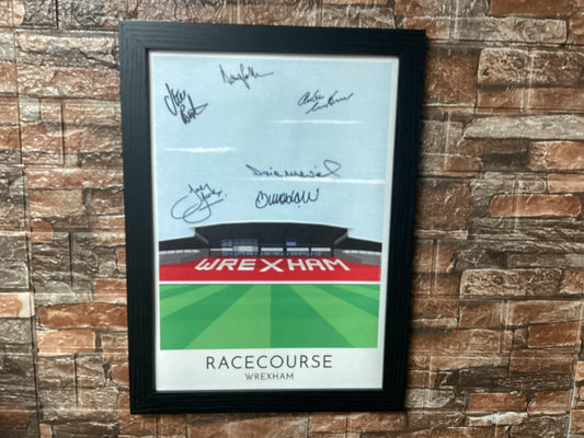 A3 The Racecourse Pop Art Poster Signed By 6 Legends and Icons