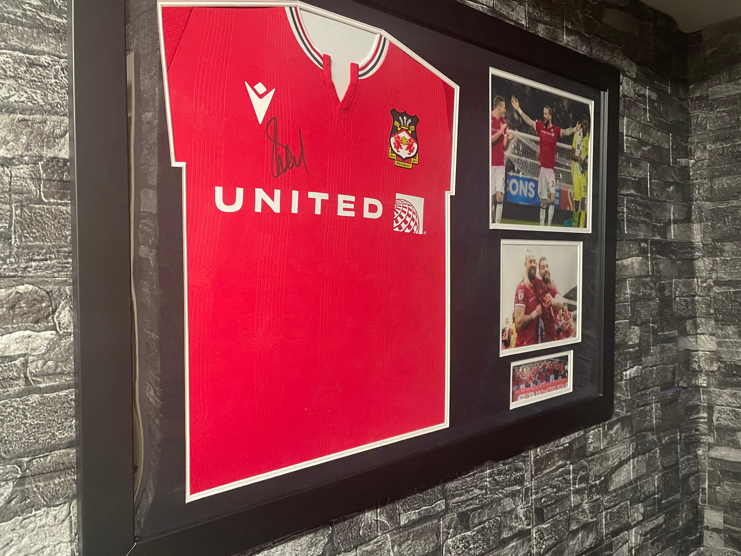 Promotion Season Framed Home Shirt Signed By Steven Fletcher